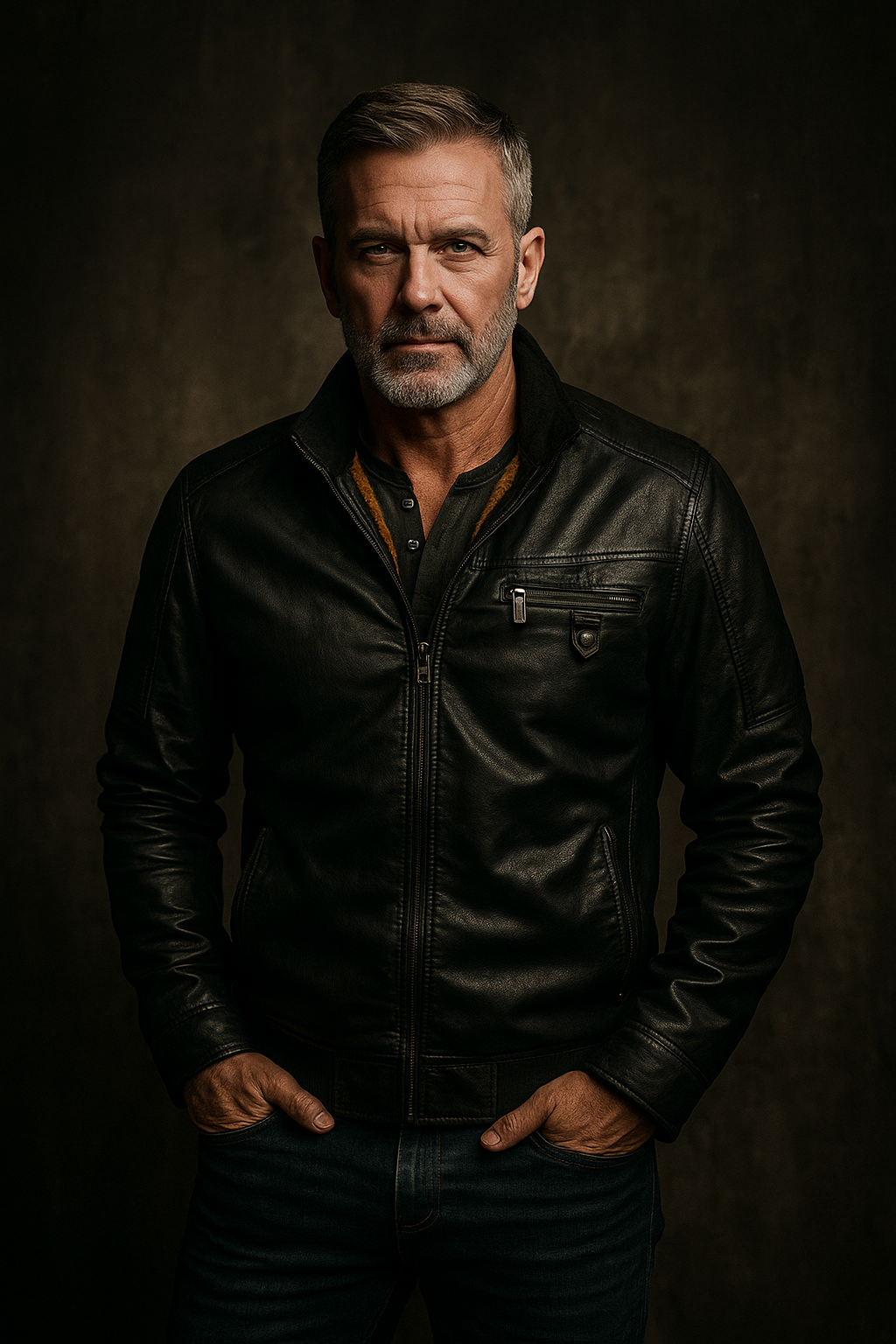 Retro Fleece Lined Leather Jacket