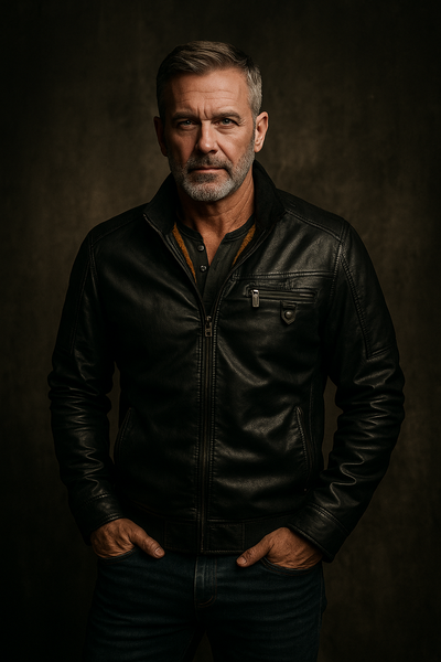 Retro Fleece Lined Leather Jacket