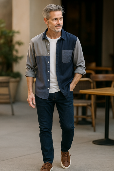 Bauhaus Slate & Stitch Shirt