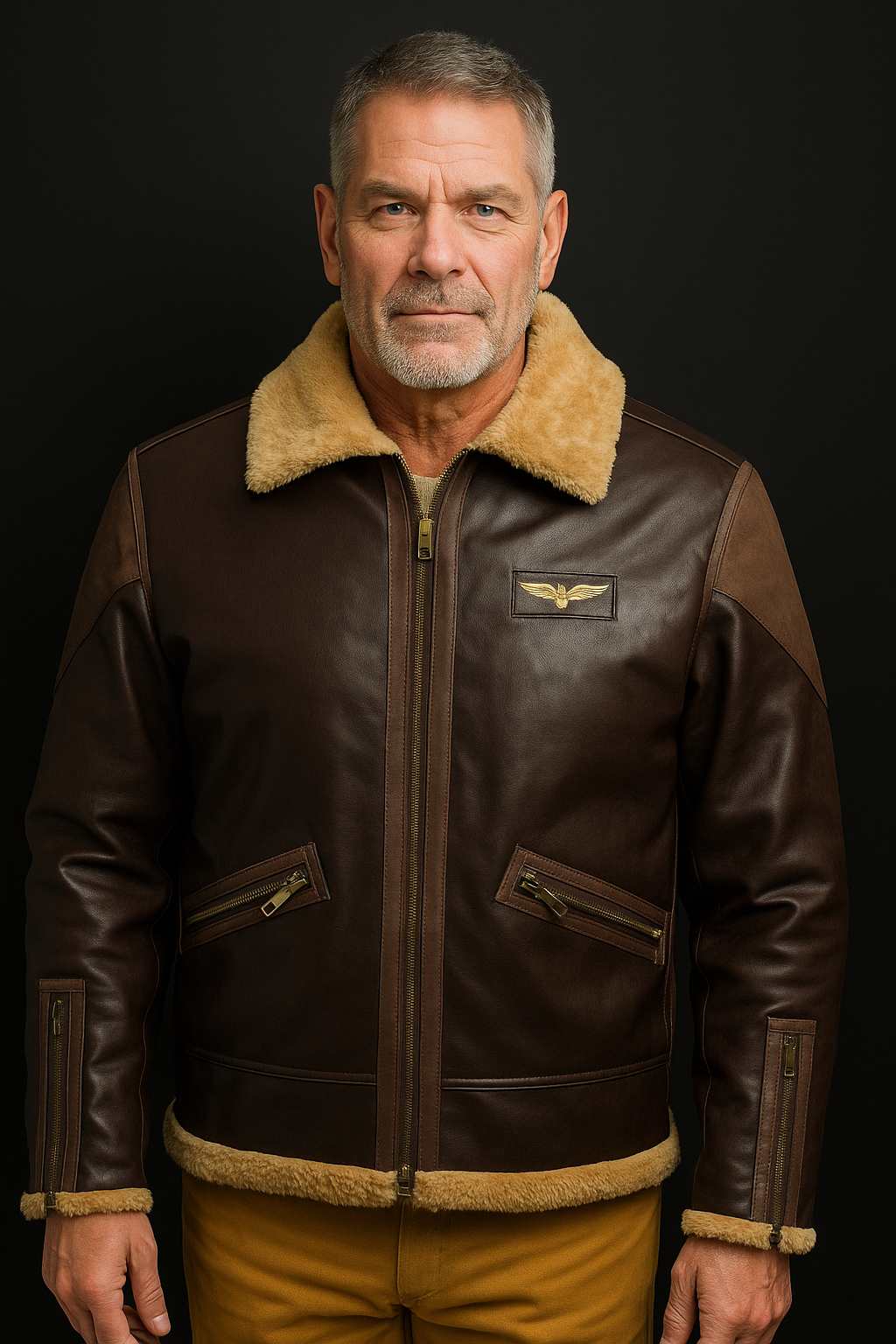 Travis | Leather Aviator Jacket Style