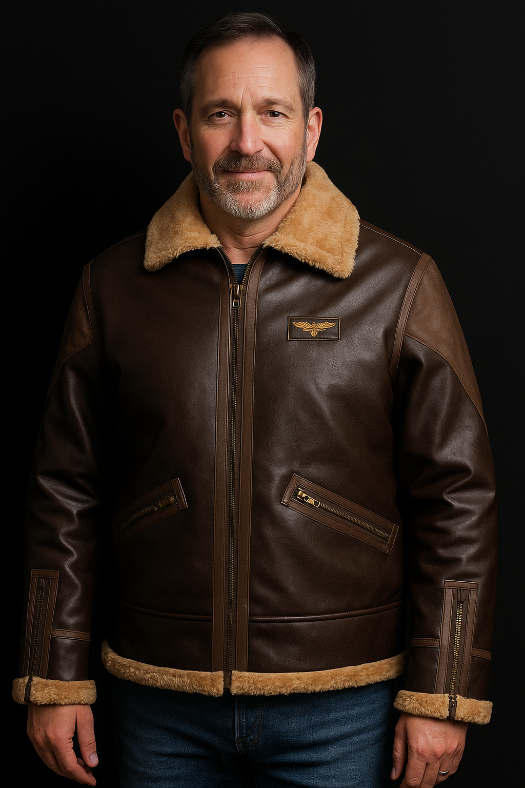 Travis | Leather Aviator Jacket Style