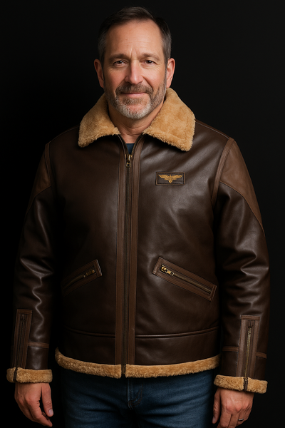 Travis | Leather Aviator Jacket Style