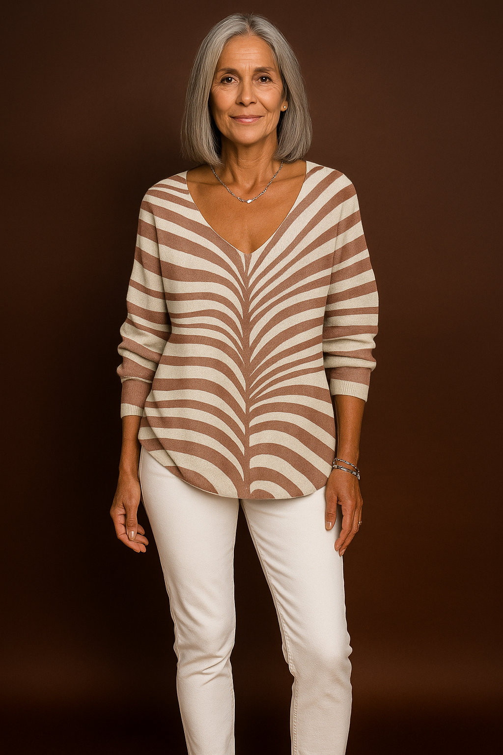 Linda – Colorful V-Neck Top