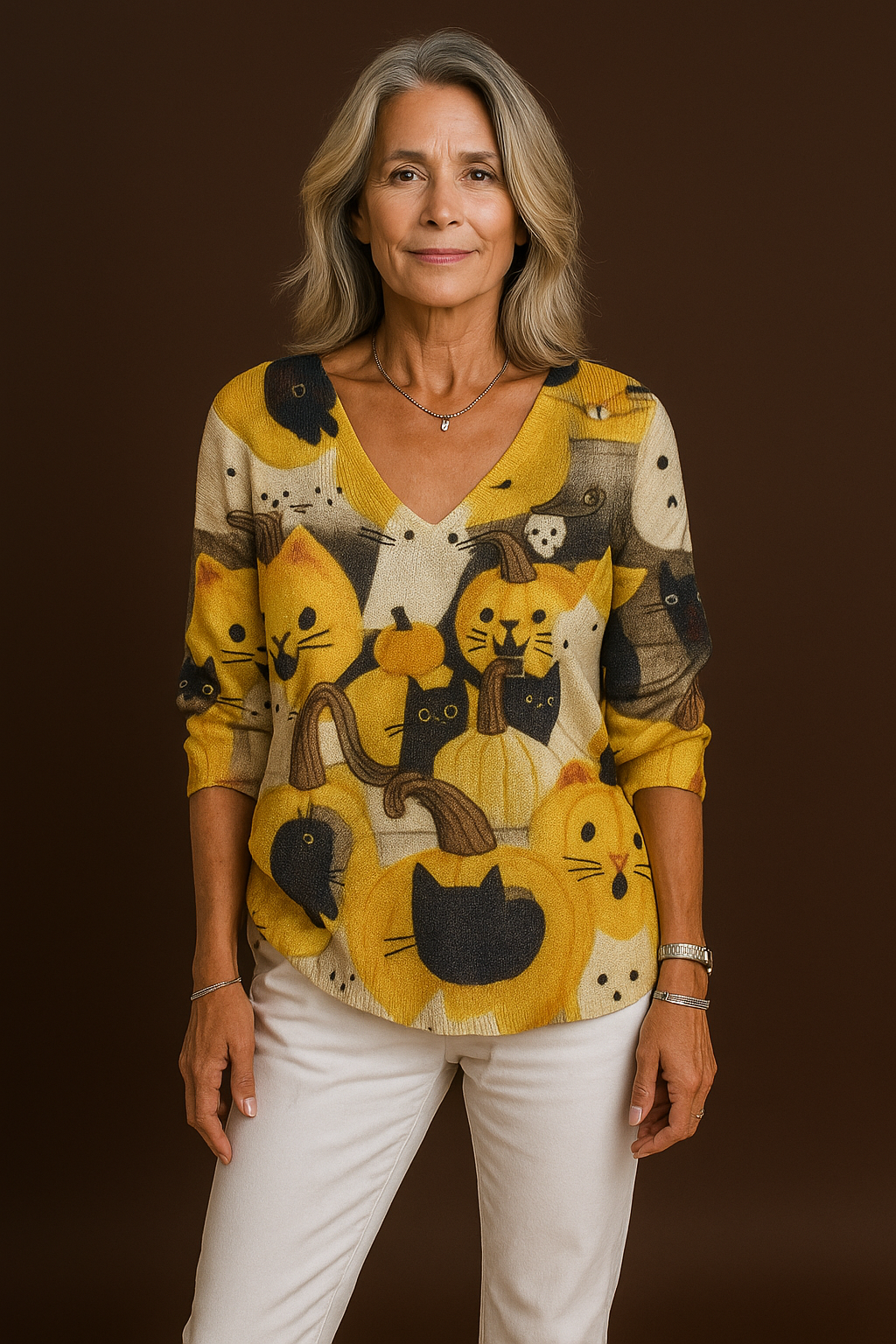 Carol – Colorful V-Neck Top