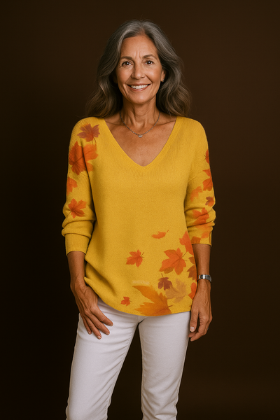 Diane – Colorful V-Neck Top