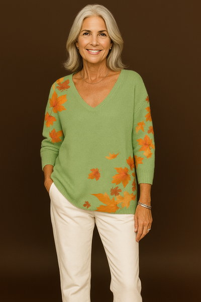 Kathy – Colorful V-Neck Top