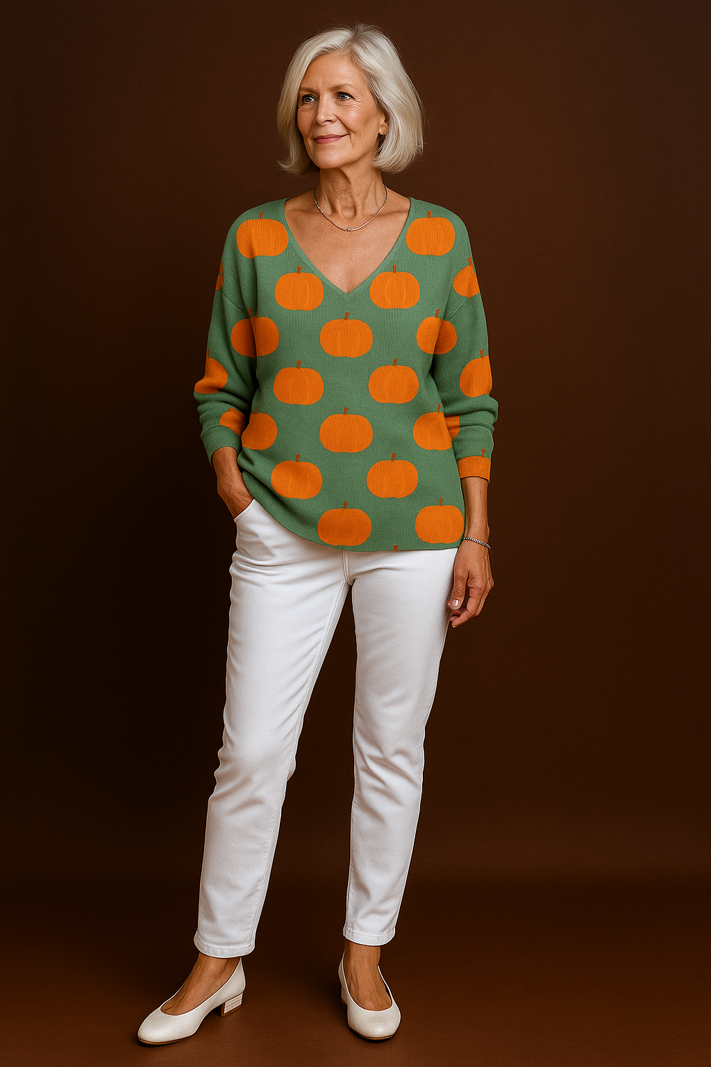 Deborah – Colorful V-Neck Top