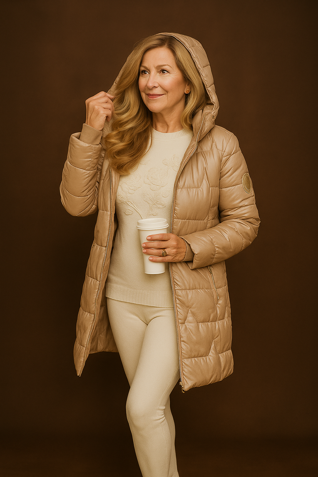 Nila – Elegant Hooded Winter Coat