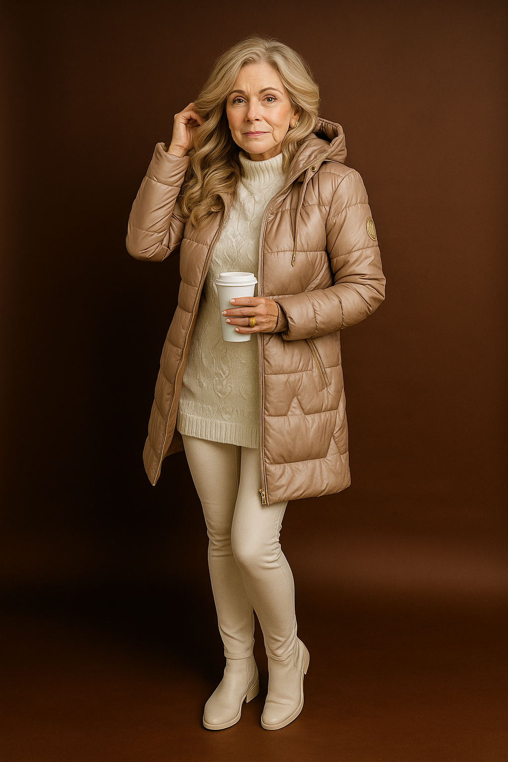 Nila – Elegant Hooded Winter Coat