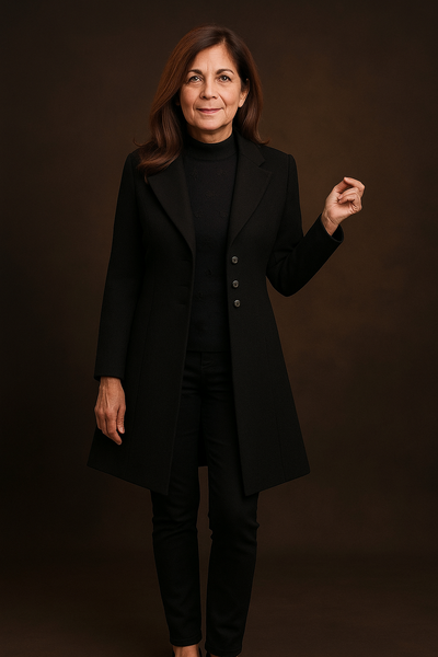 Amy – Elegant Long-Sleeve Coat