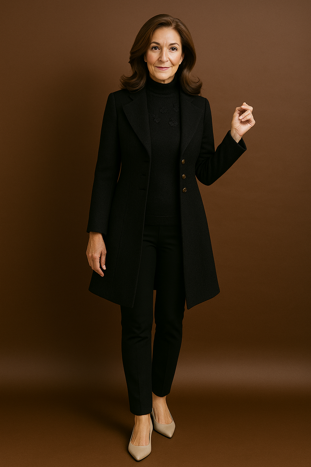 Amy – Elegant Long-Sleeve Coat