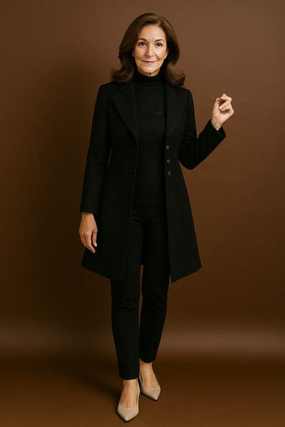 Amy – Elegant Long-Sleeve Coat