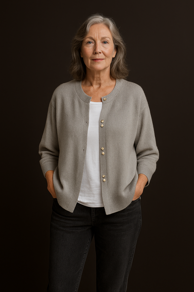 ELARA | PEARL-BUTTON CARDIGAN