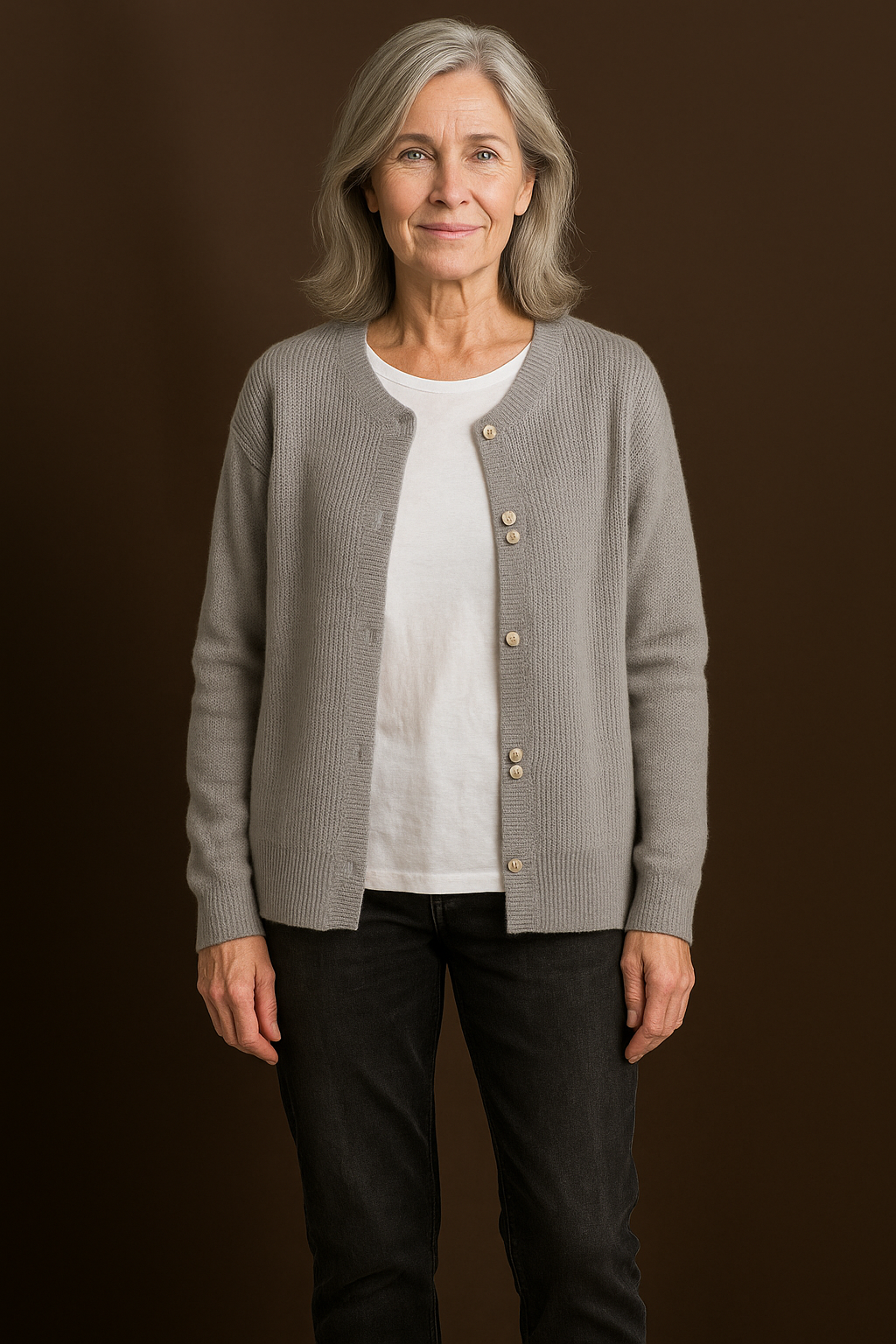 ELARA | PEARL-BUTTON CARDIGAN