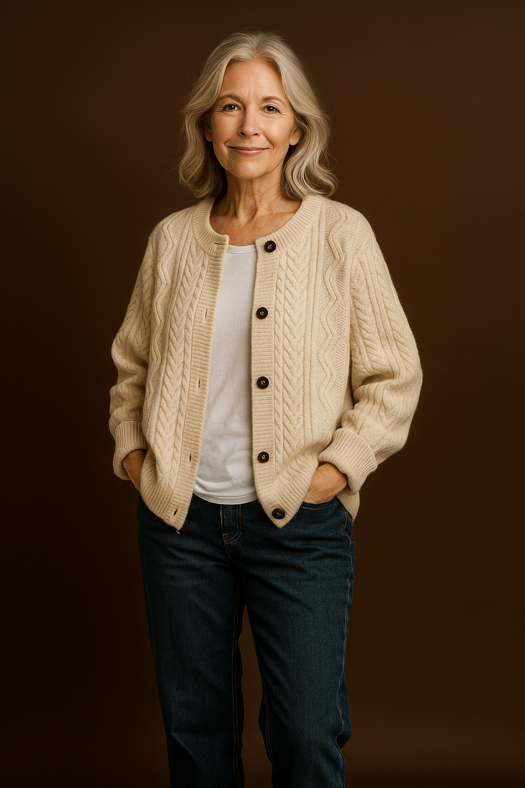 THE LORENZA | CABLE CARDIGAN