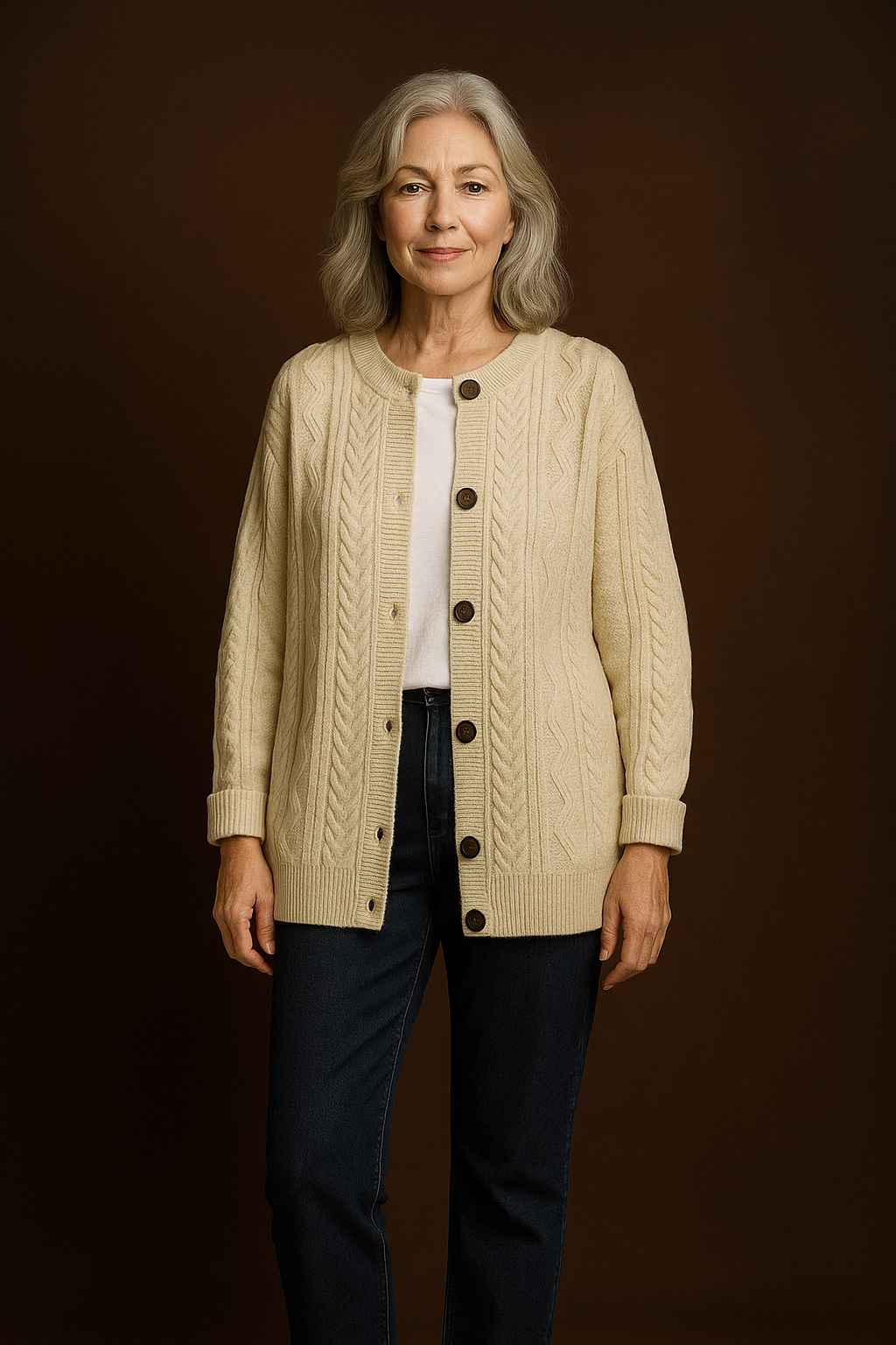 THE LORENZA | CABLE CARDIGAN