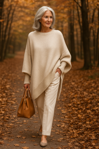 Camille | Oversized Knit Poncho Sweater