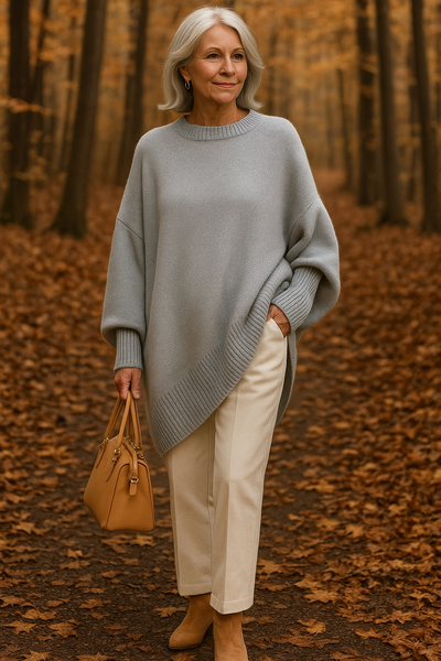 Camille | Oversized Knit Poncho Sweater