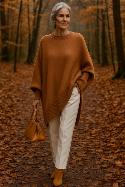 Camille | Oversized Knit Poncho Sweater