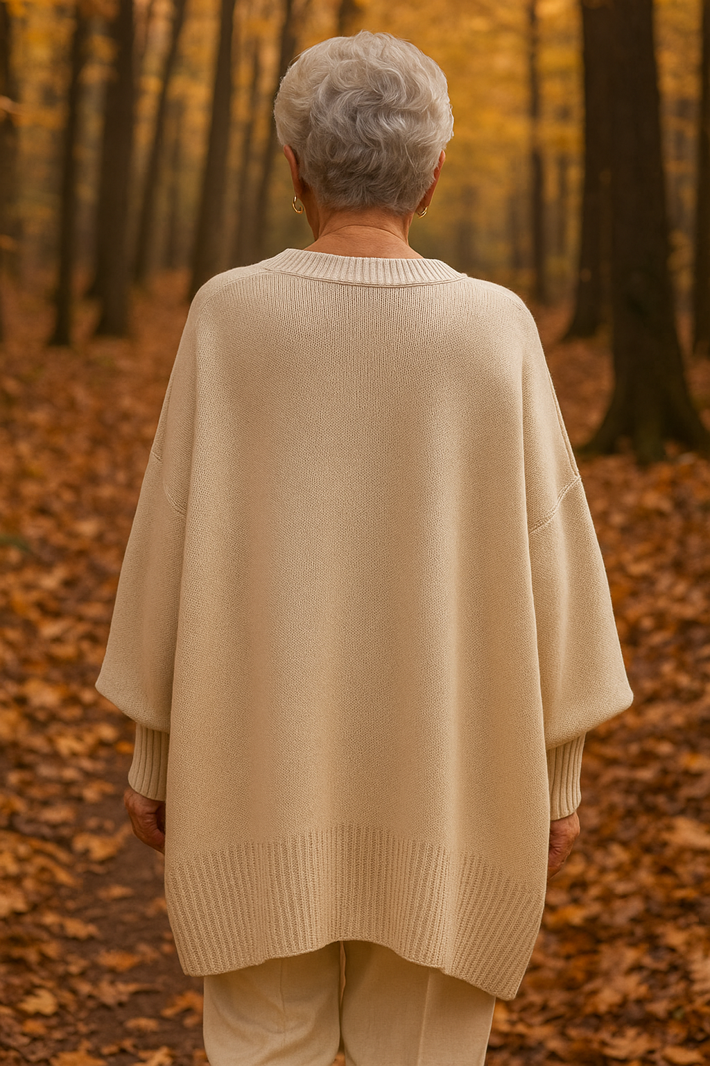 Camille | Oversized Knit Poncho Sweater