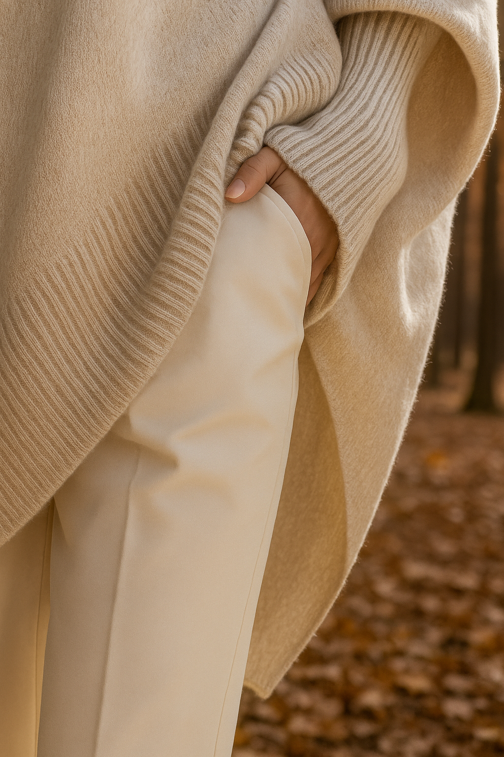 Camille | Oversized Knit Poncho Sweater