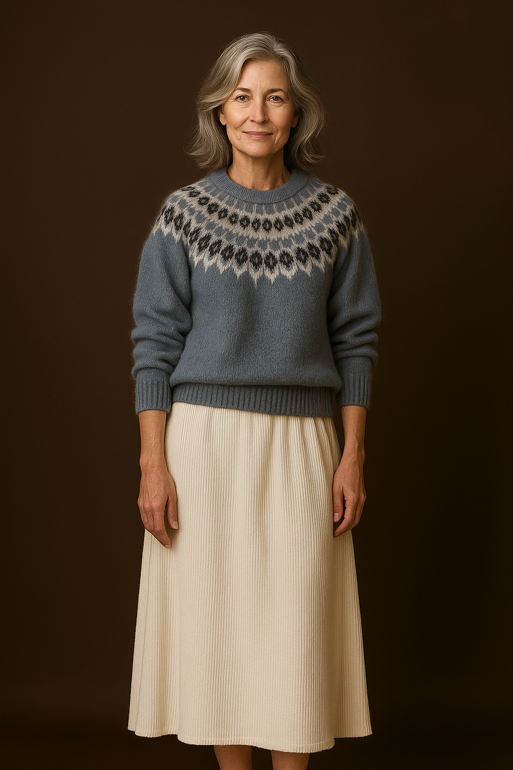 THE CORALIE JACQUARD | RETRO SWEATER