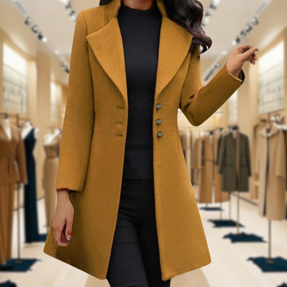 Amy – Elegant Long-Sleeve Coat