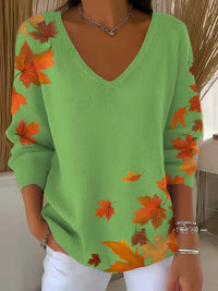 Kathy – Colorful V-Neck Top