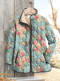 Elle | Quilted Floral Print Women's Jacket