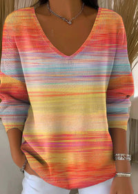 Mariene – Colorful V-Neck Top