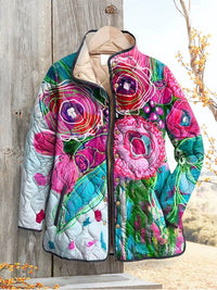Elle | Floral Patterned Women's Elegant Jacket