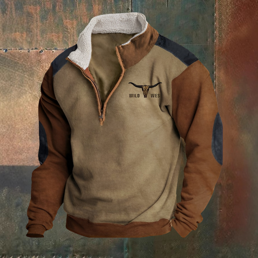 Comfortable western half-zip