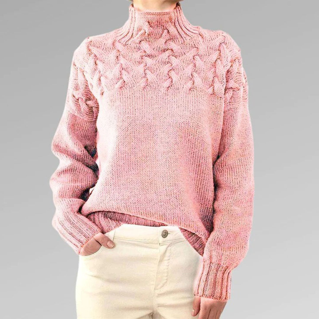 The Betty Sweater™ — Blush Cable Knit