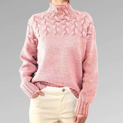 The Betty Sweater™ — Blush Cable Knit