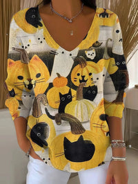 Carol – Colorful V-Neck Top