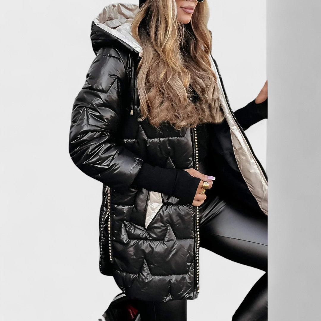 Nila – Elegant Hooded Winter Coat
